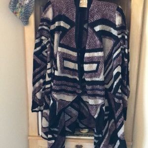 Lucky brand asymmetrical long sleeve sweater S